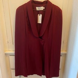 Katie May cape dress in Bordeaux
